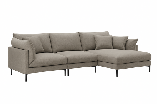 Julian Modular 3 Seat Right Chaise Sofa, Toffee