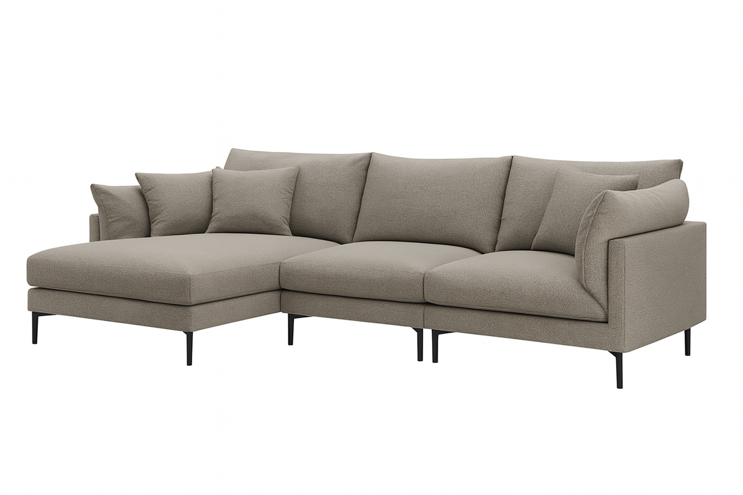 Julian Modular 3 Seat Left Chaise Sofa, Toffee