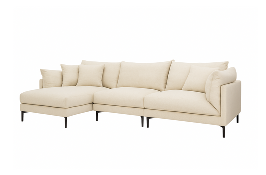 Julian Modular 3 Seat Left Chaise Sofa, Oat
