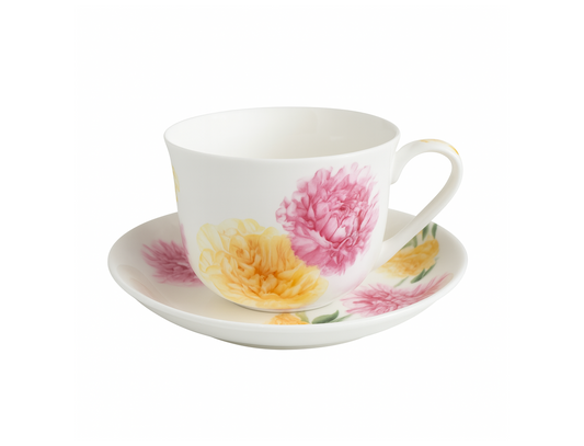 Floriade Cup & Saucer, 480ml Carnations