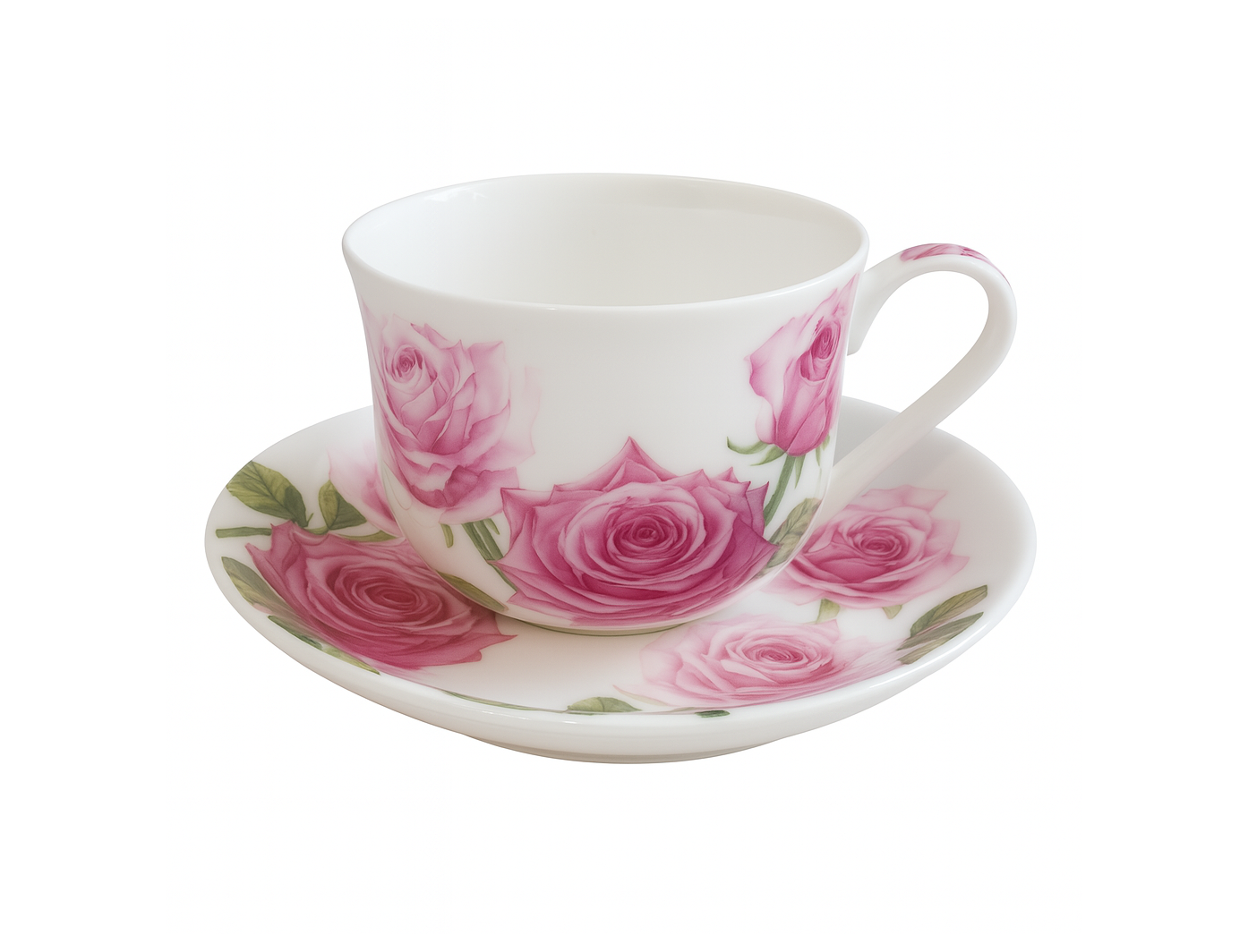Floriade Cup & Saucer, 480ml Cabbage Roses