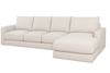 Basel 4 Seat L Shape Right Sofa, Dover Oat (Storage Chaise)