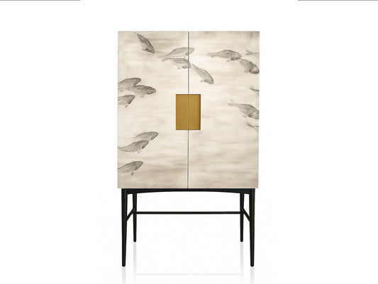 Koi Fish Cabinet, Beige Large
