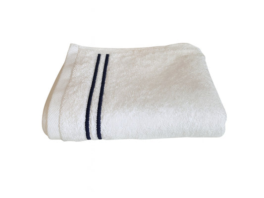 Cotton Hand Towel, Cobalt embroidery