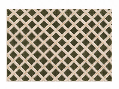 Malvina Rhombus Rug Green