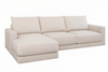 Basel 3 Seat L Shape Left Sofa, Dover Oat (Storage Chaise)