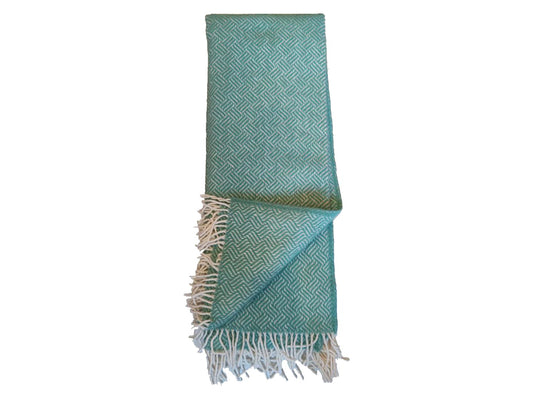 Samba Woven Wool Throw, Mint