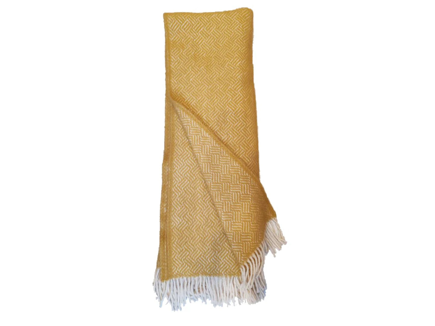 Samba Woven Wool Throw, Yellow