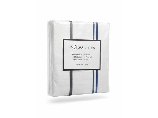 Park Avenue 3 Piece Bedding Set, Super King Cobalt