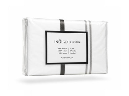Park Avenue Euro Sham Set of 2, Silver