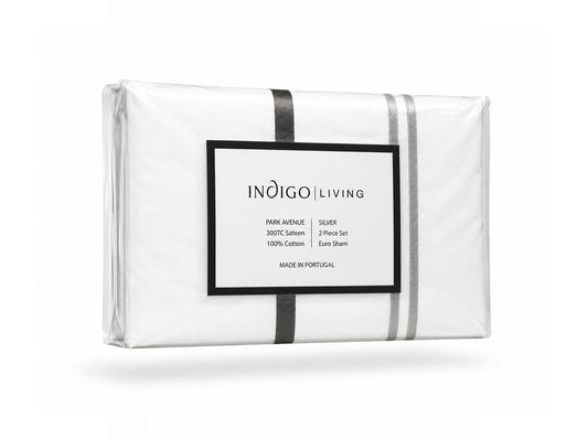 Park Avenue Euro Sham Set of 2, Silver