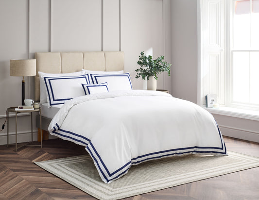 Malvern Super King Duvet Set Navy
