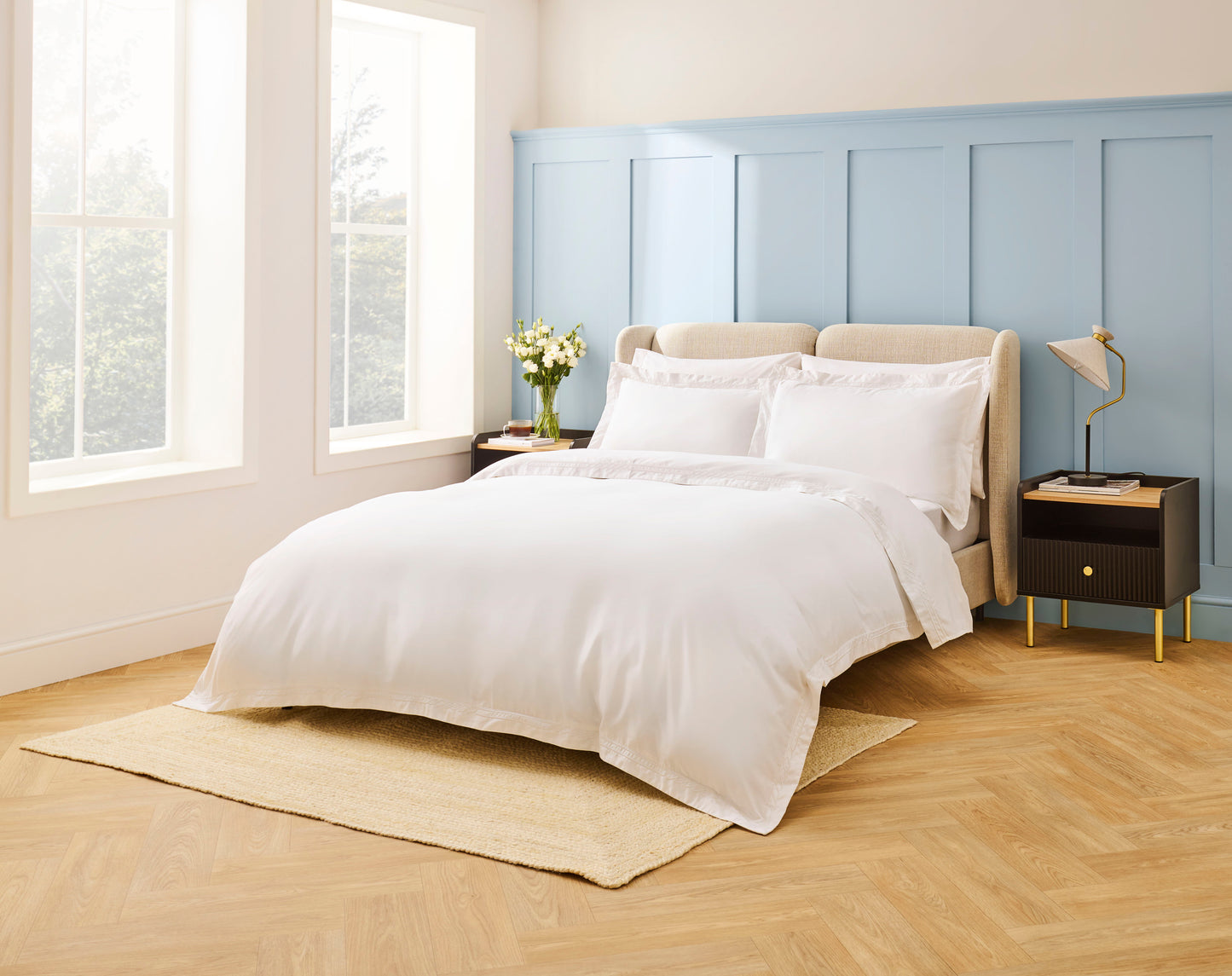 Nautical Super King Duvet Set White / White embroidery