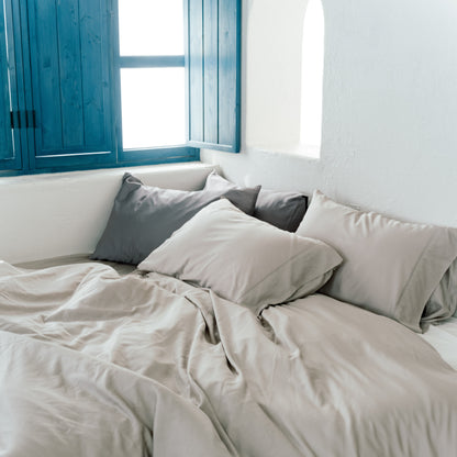 Bamboo Bedding Set Manhattan Silver