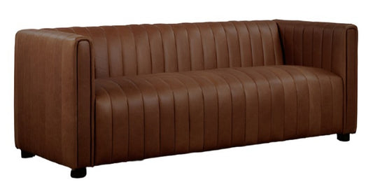 Aiden 4 Seat Leather Sofa, O.Spice