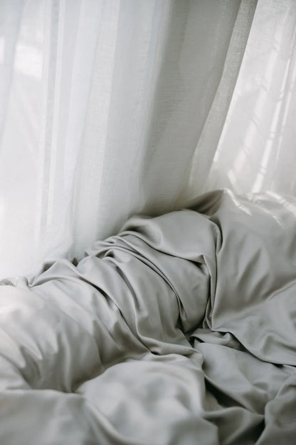 Bamboo Fitted Sheet Manhattan silver