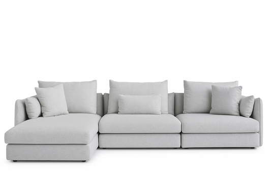 Paulo 3 Seat L Shape Left Sofa Beige