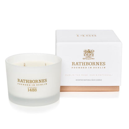 Rathbornes 1488 Dublin Tea Rose Candle 190g